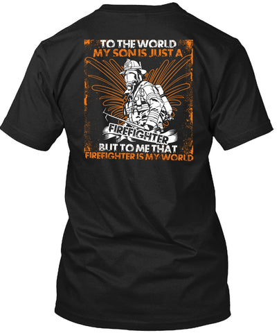 A black t-shirt with the shopify logo