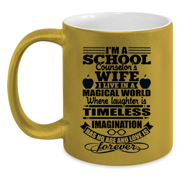 Cute School Counselor's Wife Coffee Mug, I'm A School Counselor's Wife Accent Mug