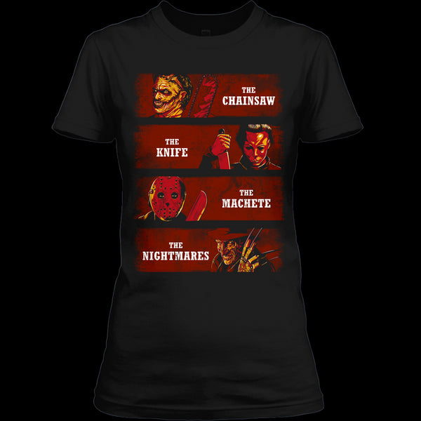 A black t-shirt with the shopify logo