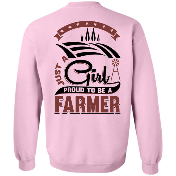 I Love Farming T Shirt, Just A Girl Proud To Be A Farmer Sweatshirt