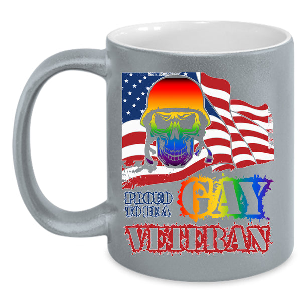 Proud To Be A Gay Veteran Coffee Mug, Awesome Veteran Coffee Cup