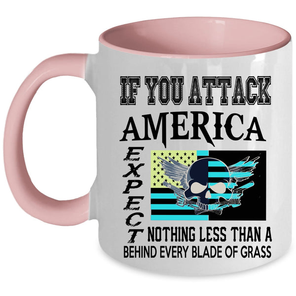 Cool Gift For American Coffee Mug, Cool American Flag Accent Mug
