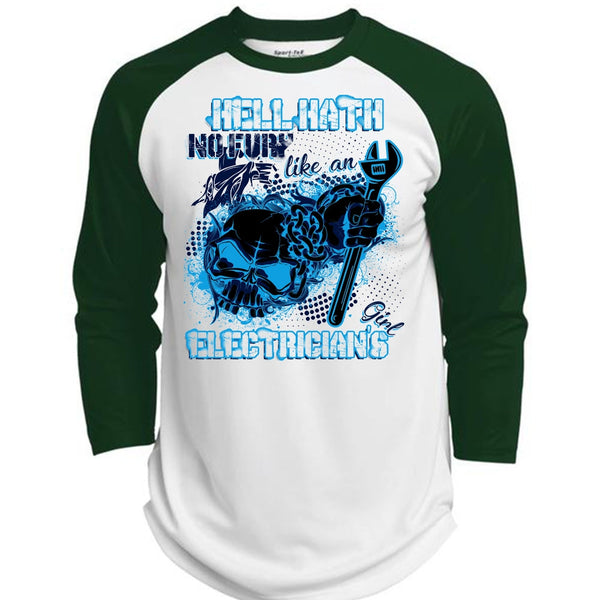 Like An Electrician's Girl T Shirt, I Love Electrician T Shirt, Awesome T-Shirts  (Polyester Game Baseball Jersey)