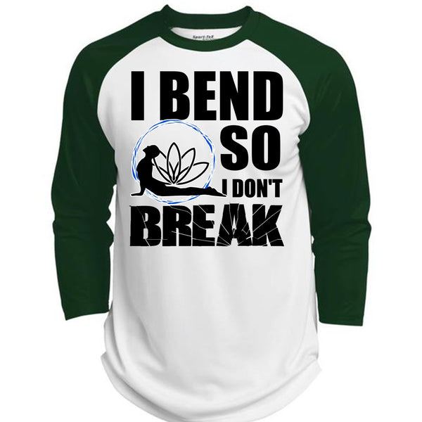 I Bend So I Don't Break T Shirt, I Love Yoga T Shirt, Awesome T-Shirts  (Polyester Game Baseball Jersey)