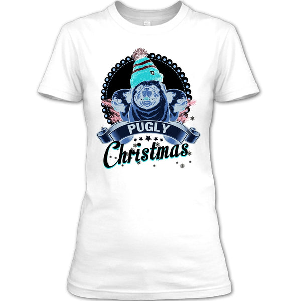 Pugly Christmas T Shirt, Coolest Merry Christmas T Shirt