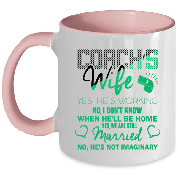 Cute Gift For My Wife Coffee Mug, Coach's Wife Accent Mug