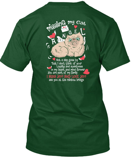 Missing My Cat Angel T Shirt, I Miss You And Love You T Shirt