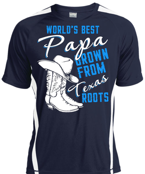 World's Best Papa T Shirt, Grown From Texas Roots T Shirt, Cool Shirt