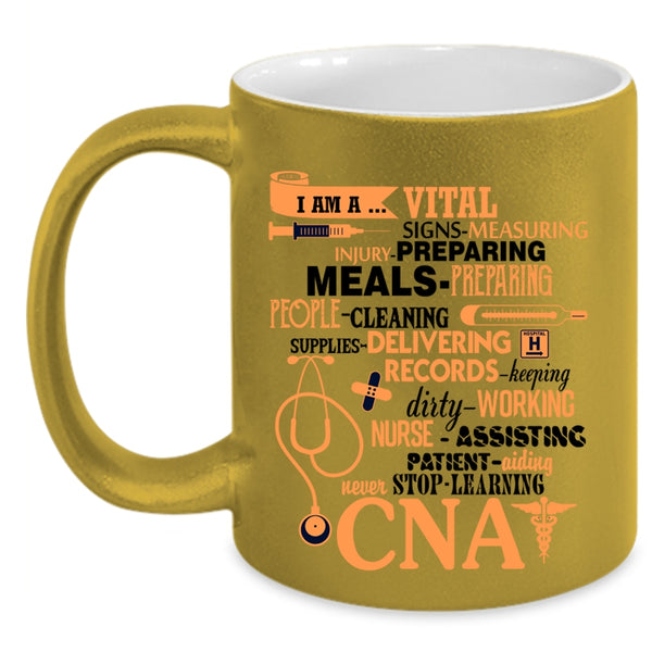 Nurse Assisting Coffee Mug, I Am A CNA Accent Mug