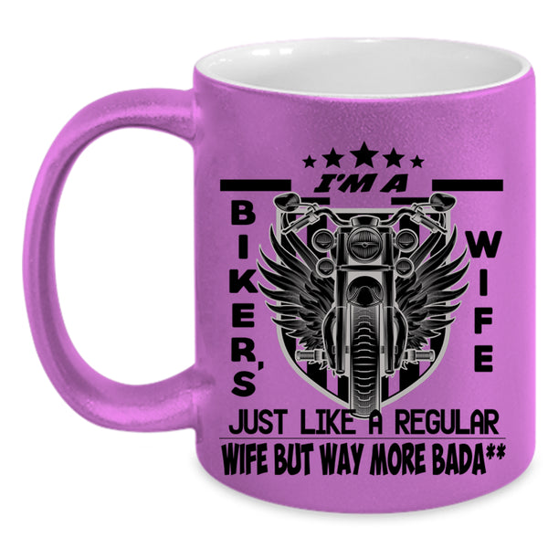 Reagular Wife Coffee Mug, I'm A Biker's Wife Accent Mug