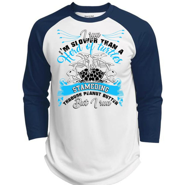 I Run I'm Slower T Shirt, I Love Running T Shirt, Awesome T-Shirts  (Polyester Game Baseball Jersey)