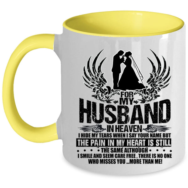 Awesome Wife Coffee Mug, For My Husband In Heaven Accent Mug