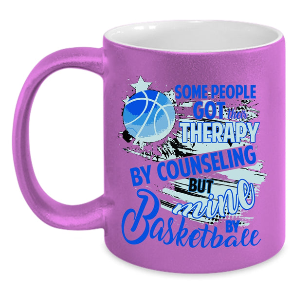 Cool Sporty Coffee Mug, Basketball Accent Mug