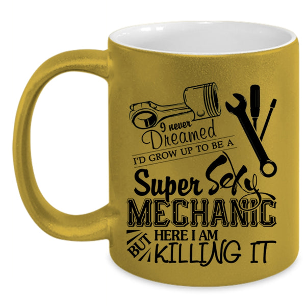 Being A Mechanic Coffee Mug, I'd Grow Up To Be A Mechanic Accent Mug
