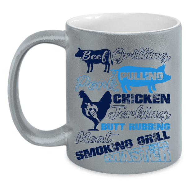 Chicken Jerking Coffee Mug, Beef Grilling Pork Pulling Accent Mug