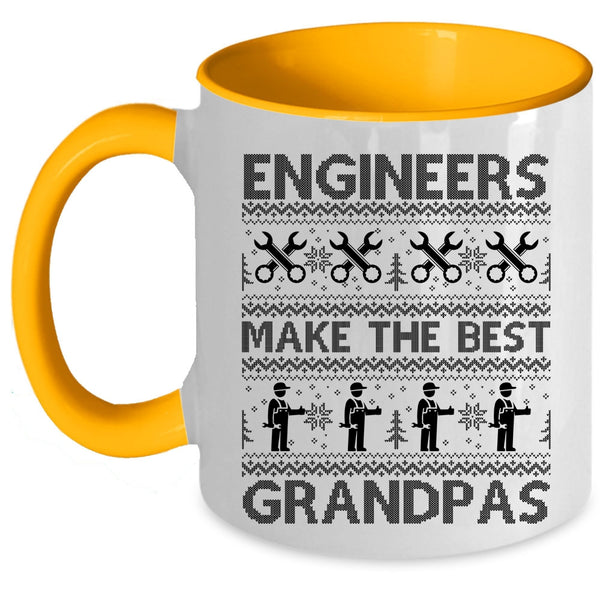 Funny Christmas Coffee Mug, Engineers Make The Best Grandpas Accent Mug