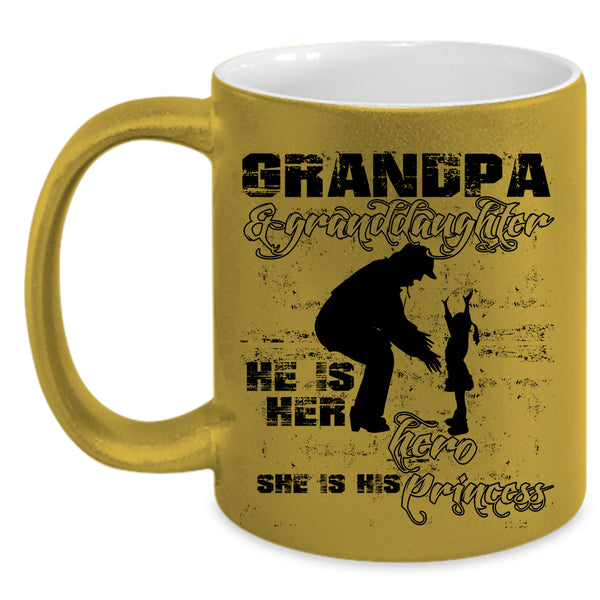 My Granddaughter Coffee Mug, Grandpa And Granddaughter Accent Mug