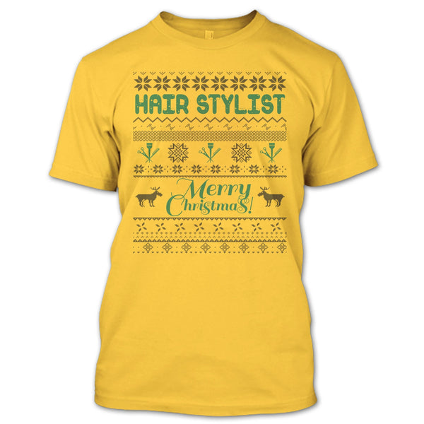Hair Stylist Merry Christmas T Shirt, Gift For Merry Christmas T Shirt