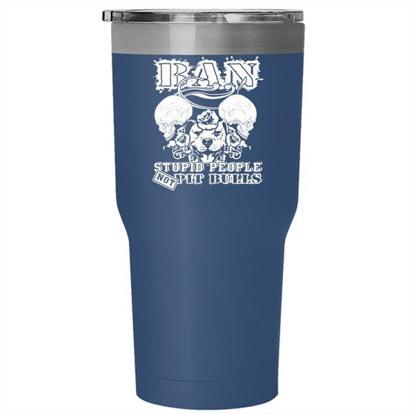 Awesome Pit Bull Tumbler 30 oz Stainless Steel, Cute Gift For Dog Lovers Travel Mug