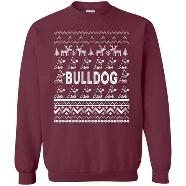 Coolest Bulldog T Shirt, Dog Merry Christmas Sweatshirt