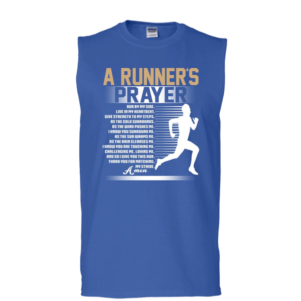 A Runner's Prayer T Shirt, Run By Myside Tank Top (Men's Cotton Sleeveless)