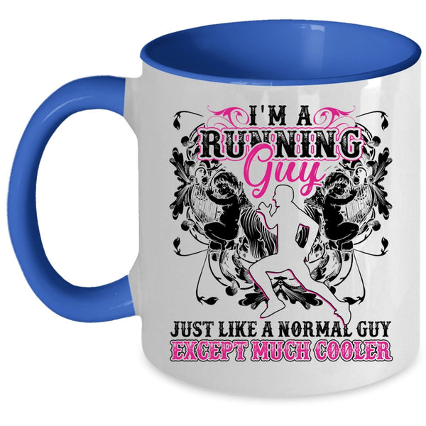 Cool Gift For Running Guy Coffee Mug, I'm A Running Guy Accent Mug