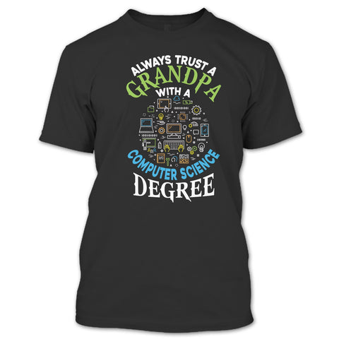 A black t-shirt with the shopify logo