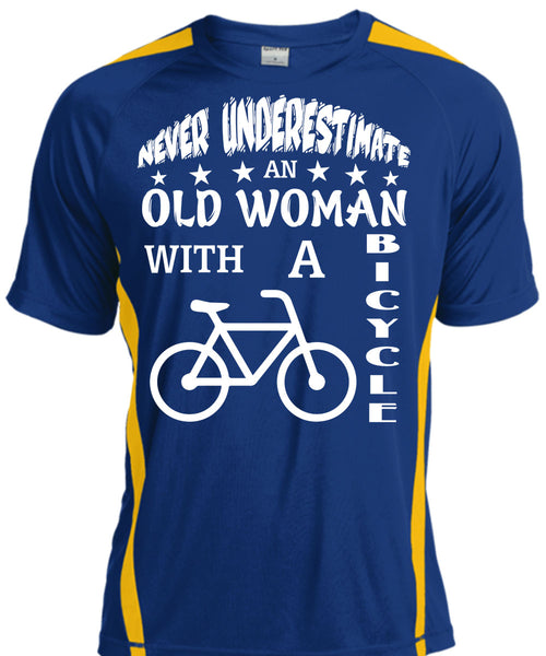Never Underestimate An Old Woman With A Bicycle T Shirt, I Love Biker T Shirt, Cool Shirt