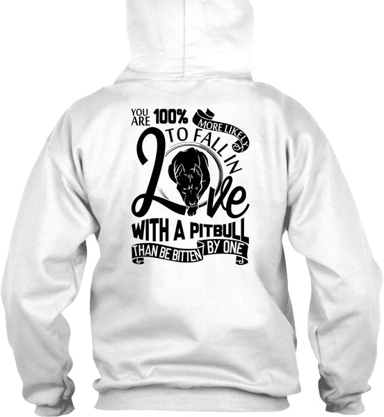 Fall In Love With A Pit Bull T Shirt, I Love Dog T Shirt