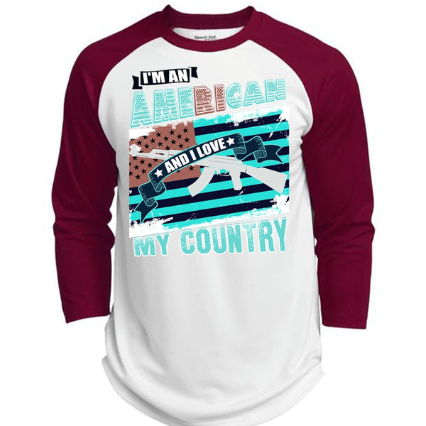 I'm An American T Shirt, Being A Veteran T Shirt, Awesome T-Shirts  (Polyester Game Baseball Jersey)