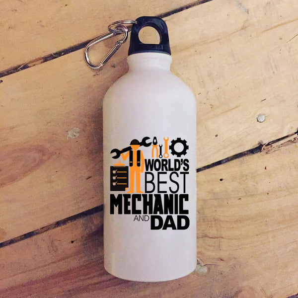 World's Best Mechanic And Dad 20 oz Stainless Steel Bottle,Cool Daddy Outdoor Sports Water Bottle