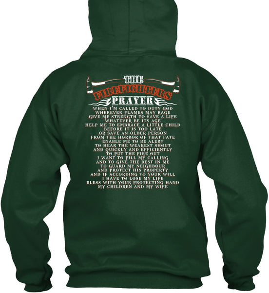 The Firefighters Prayer T Shirt, My Children And My Wife T Shirt