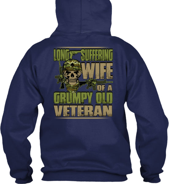 Long Suffering Wife T Shirt, Grumpy Old Veteran T Shirt