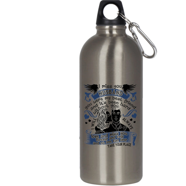 I Miss You Husband 20 oz Stainless Steel Bottle,I Love My Husband Outdoor Sports Water Bottle