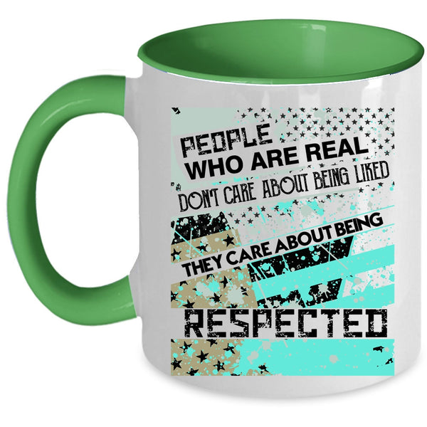 Awesome Veteran Coffee Mug, They Care About Being Respected Accent Mug