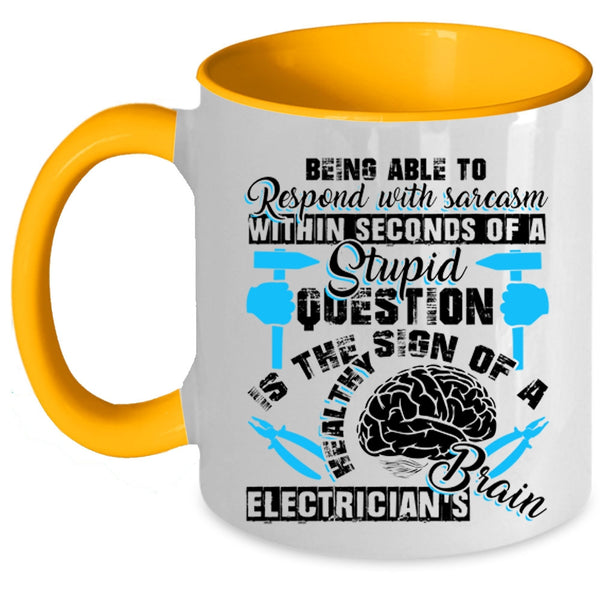 Funny Electricians Coffee Mug, Electrician'S Brain Accent Mug