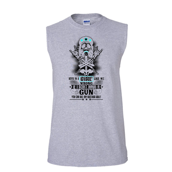 Never Do A Girl Like Me T Shirt, Gift For Daughter Tank Top (Men's Cotton Sleeveless)