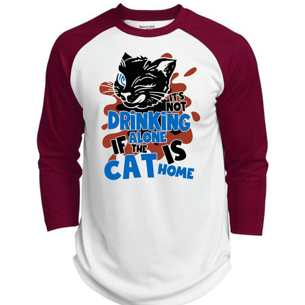 It's Not Drinking Alone T Shirt, I Love My Cat T Shirt, Awesome T-Shirts  (Polyester Game Baseball Jersey)