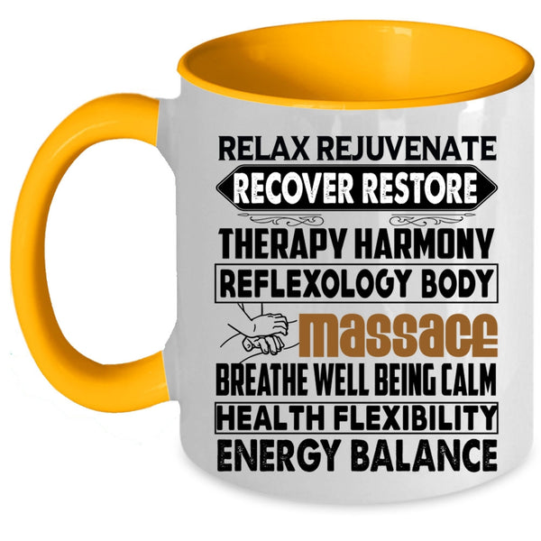 Recover Restore Coffee Mug, Relax Rejuvenate Accent Mug