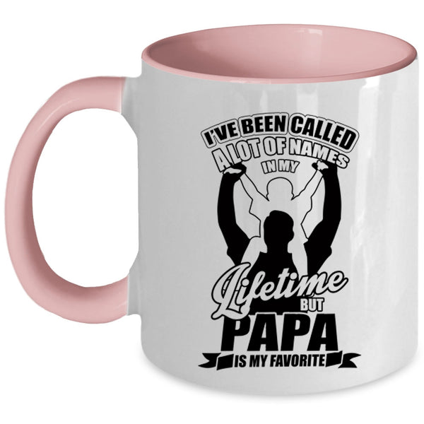 Awesome Papa Coffee Mug, Papa Is My Favorite Names Accent Mug