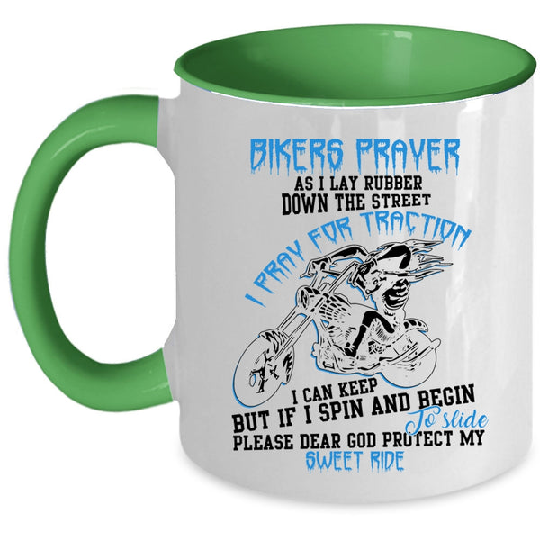 Awesome Gift For Bikers Coffee Mug, Bikers Prayer Accent Mug