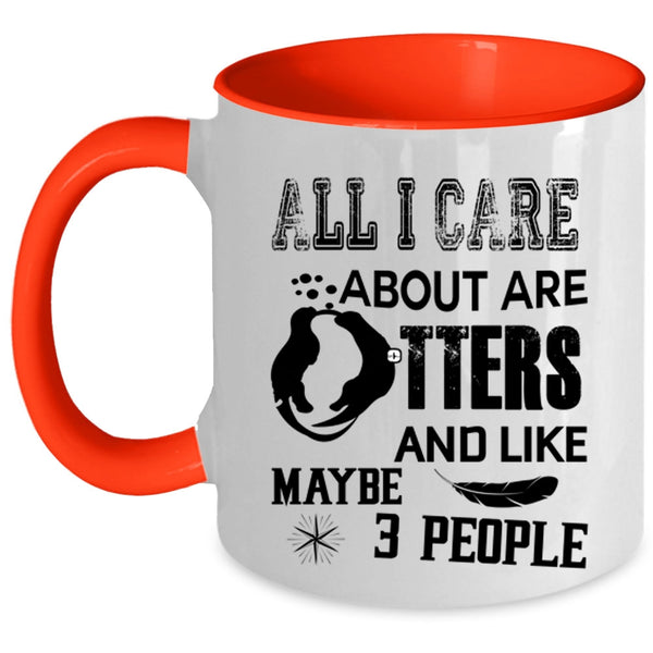 Funny Gift For Otter Lovers Coffee Mug, I Love Otters Accent Mug