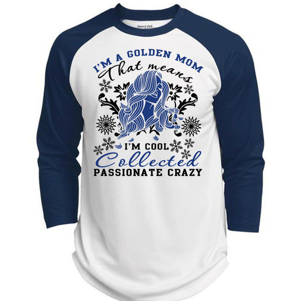 I'm A Golden Mom T Shirt, I Love My Dog T Shirt, Awesome T-Shirts  (Polyester Game Baseball Jersey)