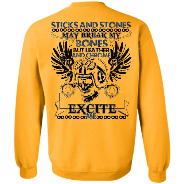 I Love Biker T Shirt, Sticks And Stones Sweatshirt