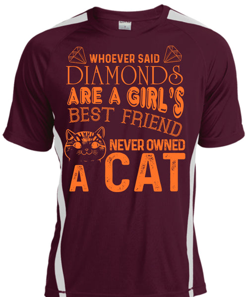 Diamonds Are A Girl's Best Friend Never Owned A Cat T Shirt, I Love Cat T Shirt, Cool Shirt