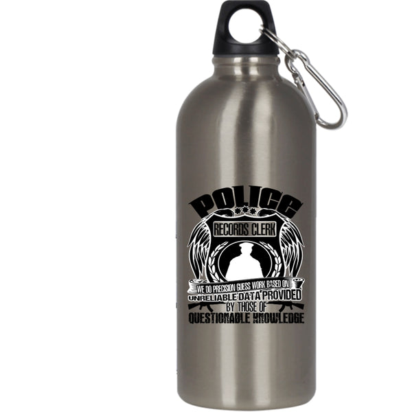 Police Resords Clerk 20 oz Stainless Steel Bottle,Funny Gift For Police Outdoor Sports Water Bottle