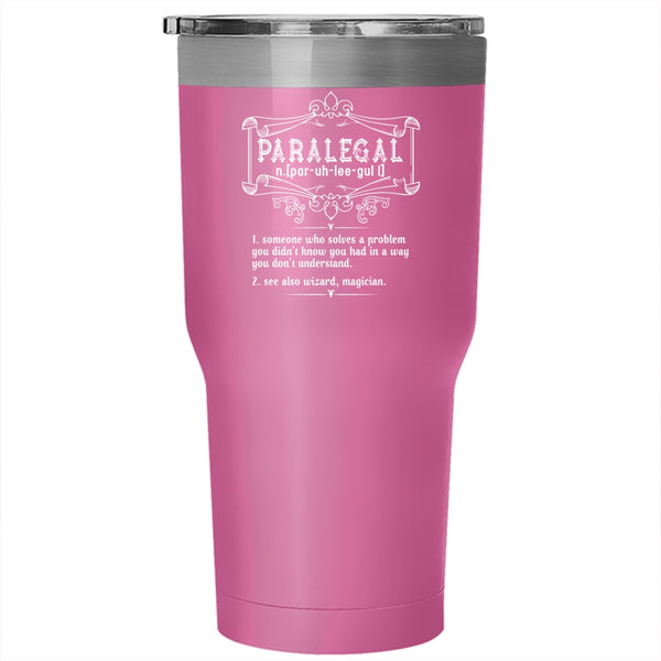 Cool Paralegal Tumbler 30 oz Stainless Steel, Awesome Gift For Law Student Travel Mug