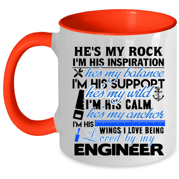 Cool Couple Coffee Mug, I Love Being Loved By My Engineer Accent Mug