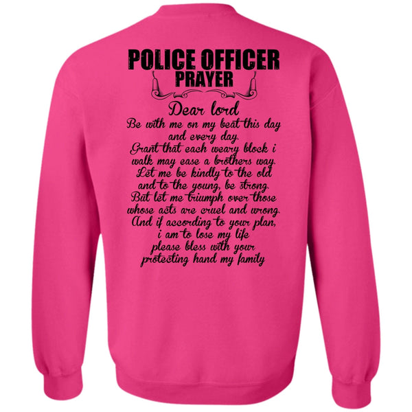 I Love Police T Shirt, Police Officer Prayer Sweatshirt