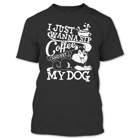 A black t-shirt with the shopify logo